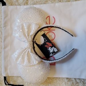 NWT White Sequin Disney Ears